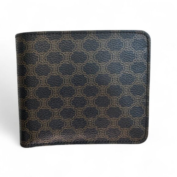 Celine Handbags - Celine MacAdam Black/Brown Bi-Fold Wallet - UNISEX